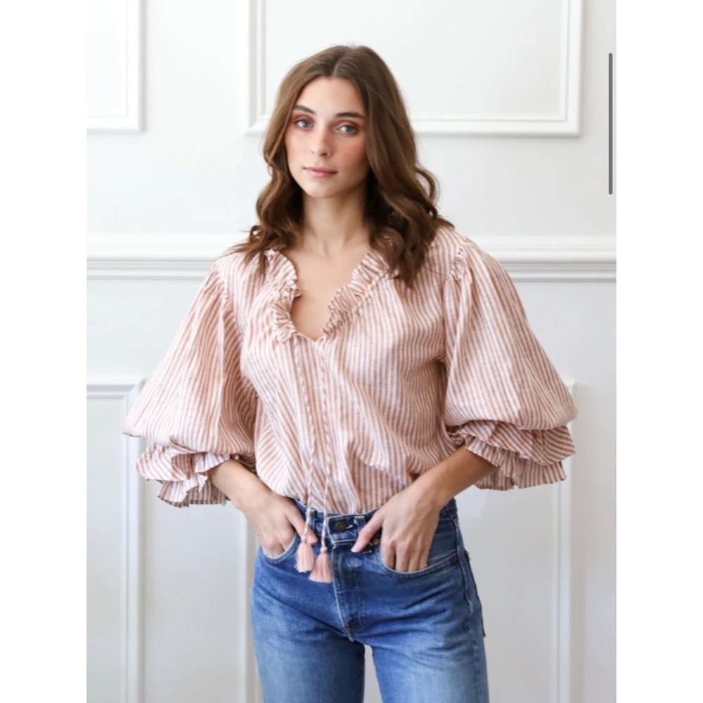 Shop Mille Rose Top in Siena Stripe